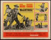 6c0465 McLINTOCK 1/2sh 1963 includes best image of John Wayne giving Maureen O'Hara a spanking!
