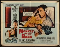 6c0469 MONKEY ON MY BACK style A 1/2sh 1957 Cameron Mitchell chooses girl over dope & kicks the habit