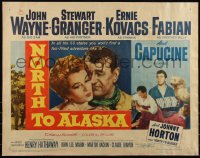 6c0474 NORTH TO ALASKA 1/2sh 1960 John Wayne & sexy Capucine in a fun-filled adventure in the Yukon!