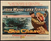6c0488 SEA CHASE 1/2sh 1955 sexy Lana Turner is the fuse of John Wayne's floating time bomb!