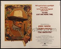 6c0489 SHOOTIST 1/2sh 1976 best Richard Amsel artwork of aging gunfighter John Wayne & cast!