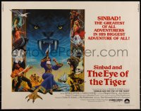 6c0491 SINBAD & THE EYE OF THE TIGER 1/2sh 1977 Ray Harryhausen, Birney Lettick fantasy art!