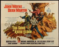 6c0492 SONS OF KATIE ELDER 1/2sh 1965 John Wayne, Dean Martin, sexy Martha Hyer!