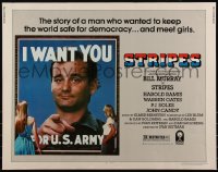 6c0495 STRIPES 1/2sh 1981 Ivan Reitman classic military comedy, Bill Murray wants YOU!