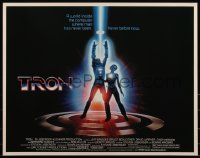 6c0502 TRON 1/2sh 1982 Walt Disney sci-fi, Jeff Bridges in a computer, cool special effects!