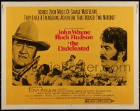 6c0506 UNDEFEATED 1/2sh 1969 great Civil War cast portrait with John Wayne & Rock Hudson!