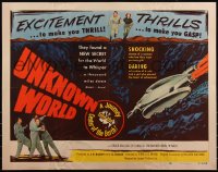 6c0508 UNKNOWN WORLD 1/2sh 1951 When Worlds Collide ripoff, a journey to the center of the Earth!