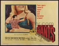 6c0512 VILLAGE OF THE GIANTS 1/2sh 1965 classic image of boy in gigantic sexy girl's cleavage!