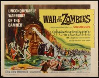6c0515 WAR OF THE ZOMBIES 1/2sh 1965 John Barrymore vs warriors of the damned, Reynold Brown art!