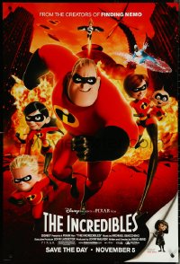 6c0777 INCREDIBLES advance DS 1sh 2004 Disney/Pixar sci-fi superhero family in action!