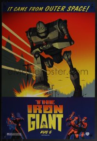 6c0785 IRON GIANT advance DS 1sh 1999 animated modern classic, cool cartoon robot artwork!