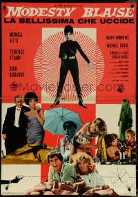 6c0628 MODESTY BLAISE Italian 26x38 pbusta 1966 sexiest female secret agent Monica Vitti!