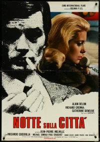 6c0638 UN FLIC set of 2 Italian 26x37 pbustas 1972 Melville's Un Flic, Alain Delon, Catherine Deneuve!