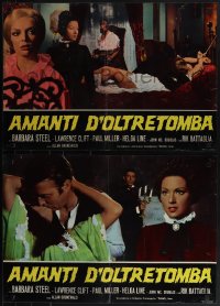 6c0228 NIGHTMARE CASTLE 7 Italian 18x26 pbustas 1965 Gli Amanti d'Oltretomba, mad sadistic scientist!