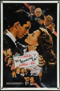 6c0788 IT'S A WONDERFUL LIFE Kilian 1sh R1990 James Stewart, Donna Reed, Lionel Barrymore, Dudash art!