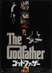 6c0321 GODFATHER Japanese 1972 Coppola classic, Marlon Brando, classic art by S. Neil Fujita!