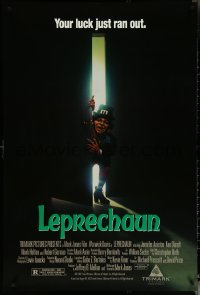 6c0803 LEPRECHAUN 1sh 1993 Warwick Davis, super young Jennifer Aniston, your luck just ran out!