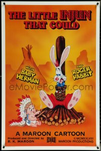 6c0812 LITTLE INJUN THAT COULD Kilian 1sh 1988 Roger Rabbit & Baby Herman, Native American art!