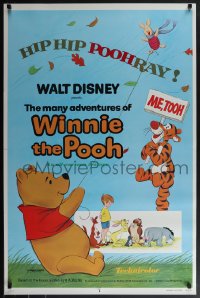 6c0827 MANY ADVENTURES OF WINNIE THE POOH 1sh 1977 and Tigger too, plus three great shorts!