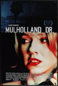 6c0837 MULHOLLAND DR. 1sh 2001 David Lynch, cool close up image of sexy Naomi Watts!