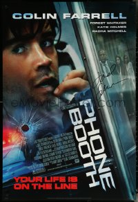 6c0860 PHONE BOOTH signed 1sh 2003 by director Joel Schumacher, cool image of Colin Farrell!