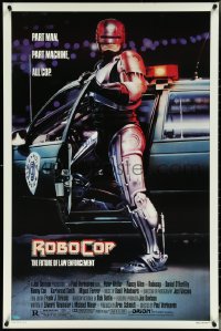 6c0903 ROBOCOP 1sh 1988 Paul Verhoeven, full-length cyborg police Peter Weller by Mike Bryan!