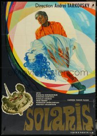 6c0526 SOLARIS export Russian 32x45 1972 Andrei Tarkovsky's classic sci-fi, English title, great art!
