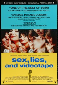 6c0922 SEX, LIES, & VIDEOTAPE 1sh 1989 James Spader, Andie MacDowell, Steven Soderbergh directed!