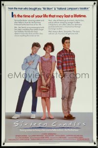 6c0931 SIXTEEN CANDLES 1sh 1984 Molly Ringwald, Anthony Michael Hall, directed by John Hughes!