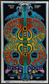 6c0243 BUTTERFIELD/BLOOMFIELD/BIRTH 13x22 music poster 1969 groovy Greg Irons art, ultra rare!