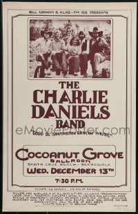 6c0245 CHARLIE DANIELS BAND signed 15x23 music poster 1978 by Randy Tuten, ultra rare!