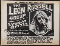 6c0266 LEON RUSSELL signed 17x22 music poster 1972 by Randy Tuten, Nassau Coliseum, ultra rare!