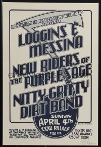 6c0268 LOGGINS & MESSINA/NEW RIDERS OF THE PURPLE SAGE/NITTY GRITTY DIRT BAND signed 11x16 music 1976