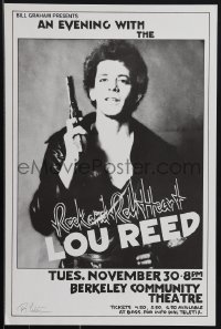 6c0269 LOU REED signed 14x21 music poster 1976 by Randy Tuten, Berkeley Theatre, ultra rare!