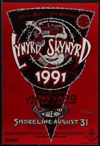 6c0270 LYNYRD SKYNYRD signed 13x19 music poster 1991 by Randy Tuten, ultra rare!
