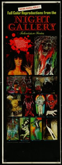 6c0521 NIGHT GALLERY 13x35 advertising poster 1972 images of all collectible art prints from series!