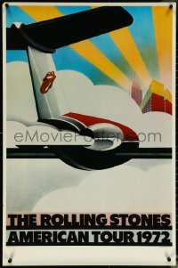6c0572 ROLLING STONES 25x38 music poster 1972 great art of aircraft & city by John Pashe!