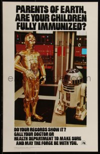 6c0197 STAR WARS HEALTH DEPARTMENT POSTER 14x22 special poster 1979 C3P0 & R2D2, do your records show it?