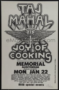 6c0280 TAJ MAHAL/JOY OF COOKING signed 13x20 music poster 1973 by Randy Tuten, ultra rare!