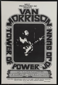 6c0283 VAN MORRISON/TOWER OF POWER/JO JO GUNNE signed 13x19 music poster 1971 by Randy Luten!