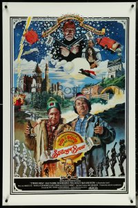 6c0954 STRANGE BREW int'l 1sh 1983 art of hosers Rick Moranis & Dave Thomas with beer by John Solie!