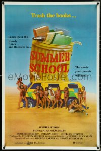 6c0958 SUMMER SCHOOL 25x38 1sh 1977 art of sexy teens on the beach, the movie your parents will hate!