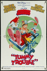 6c0974 TUMMY TROUBLE DS 1sh 1989 Roger Rabbit & sexy Jessica with doctor Baby Herman, rated style!