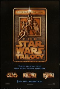 6d0941 LOT OF 8 UNFOLDED SINGLE-SIDED STAR WARS TRILOGY STYLE F ONE-SHEETS 1997 George Lucas sci-fi classic!