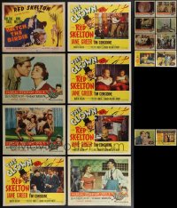 6d0419 LOT OF 18 RED SKELTON LOBBY CARDS 1940s-1950s incomplete sets from several of his movies!