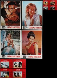 6d0651 LOT OF 12 UNFOLDED JAMES BOND ITALIAN 14X20 PHOTOBUSTAS 1980s Sean Connery, Roger Moore