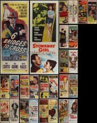 6d0716 LOT OF 26 FORMERLY FOLDED INSERTS 1940s-1970s great images from a variety of movies!