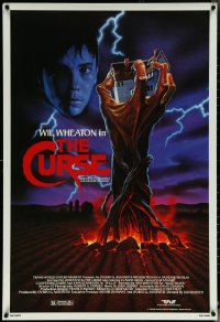 6d0970 LOT OF 7 UNFOLDED SINGLE-SIDED 27X40 CURSE ONE-SHEETS 1987 cool art of young Wil Wheaton!