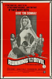 6d0323 LOT OF 9 FOLDED SINGLE-SIDED 27X41 RUNNING WITH THE DEVIL ONE-SHEETS 1973 sex & violence!