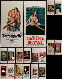 6d0680 LOT OF 18 FORMERLY FOLDED SEXPLOITATION ITALIAN LOCANDINAS 1970s-1980s with some nudity!